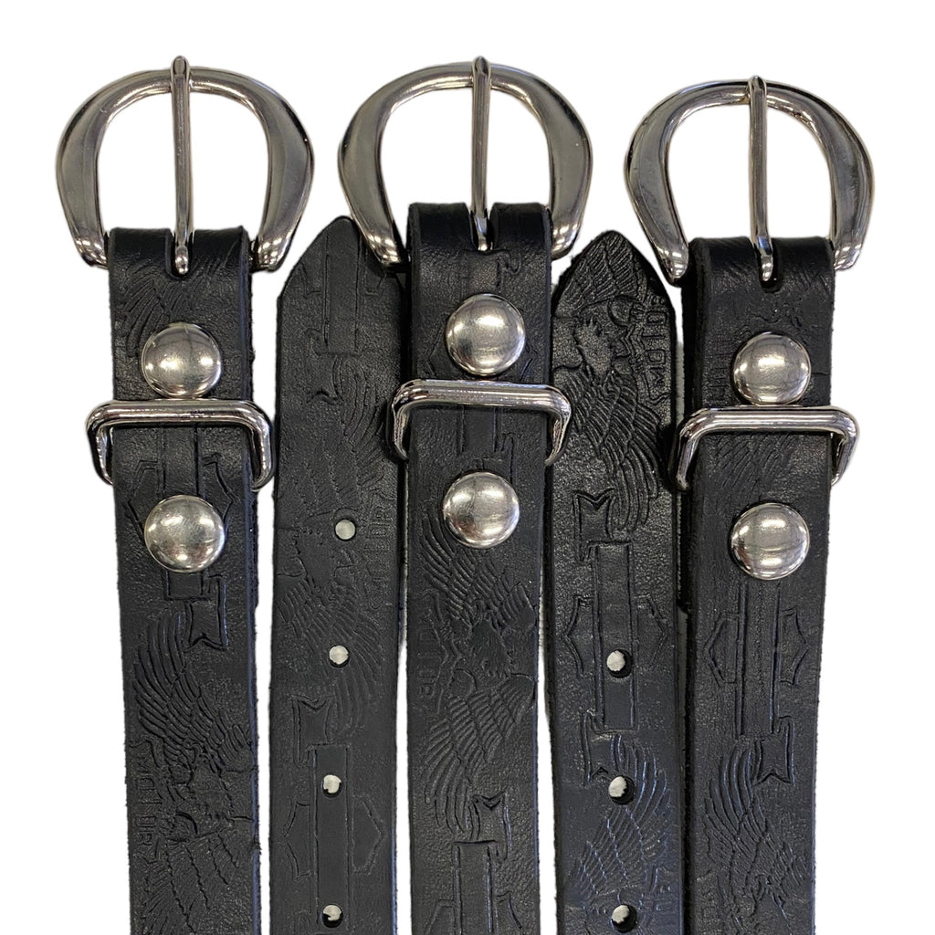 Custom Black Vintage Ladies Belt