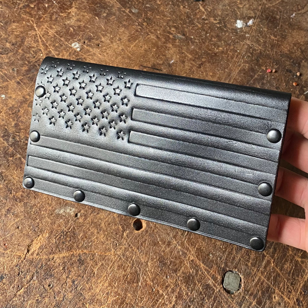 American Flag Biker Wallet